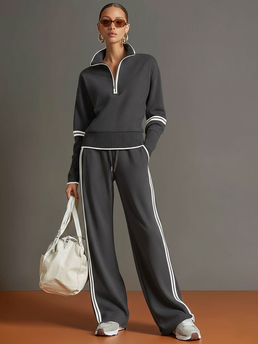 Teresa | Ensemble deux pièces pour femme avec sweat à demi-zip