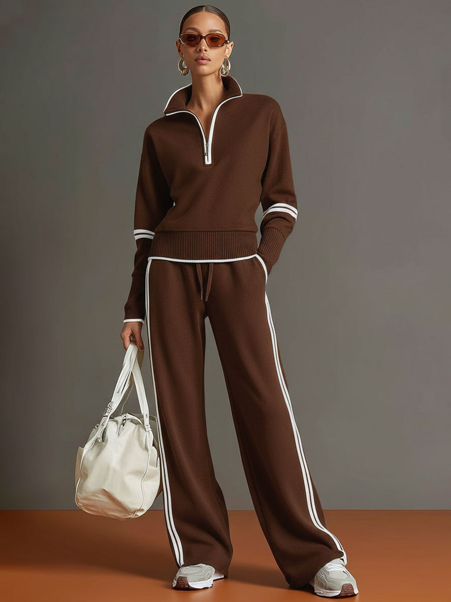 Teresa | Ensemble deux pièces pour femme avec sweat à demi-zip