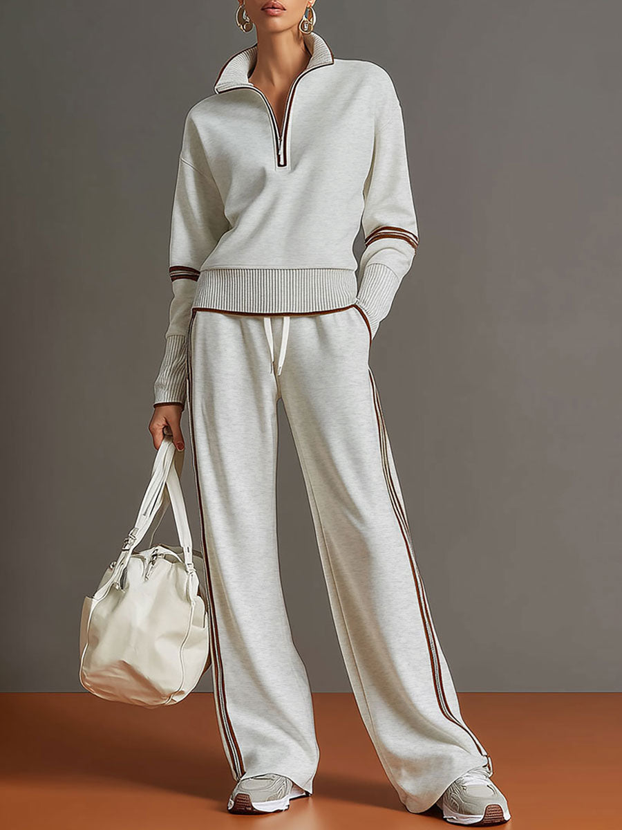 Teresa | Ensemble deux pièces pour femme avec sweat à demi-zip