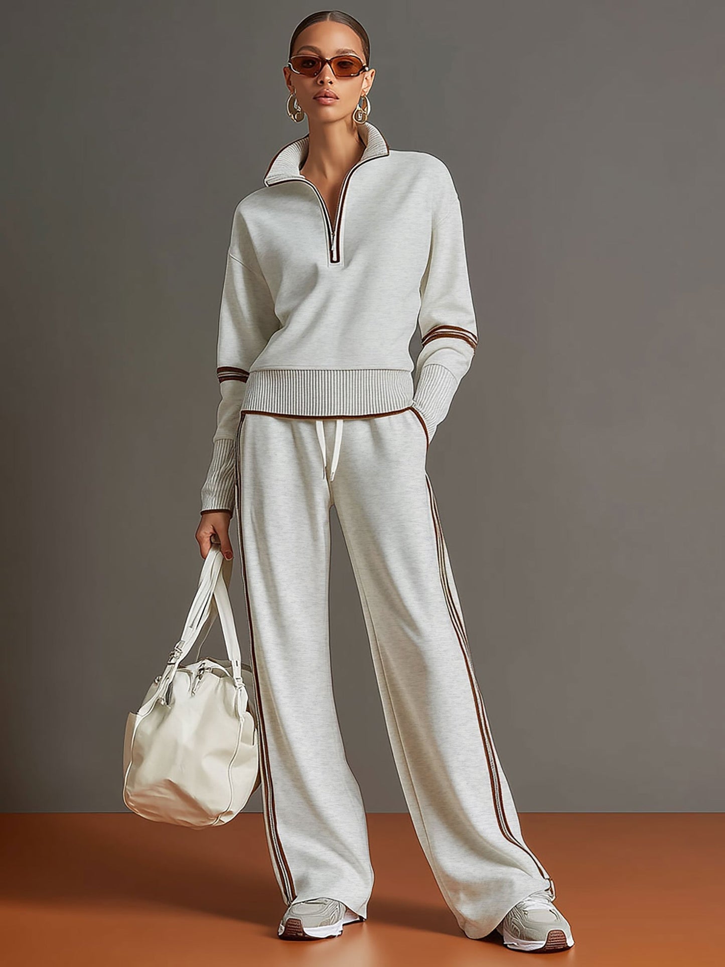 Teresa | Ensemble deux pièces pour femme avec sweat à demi-zip