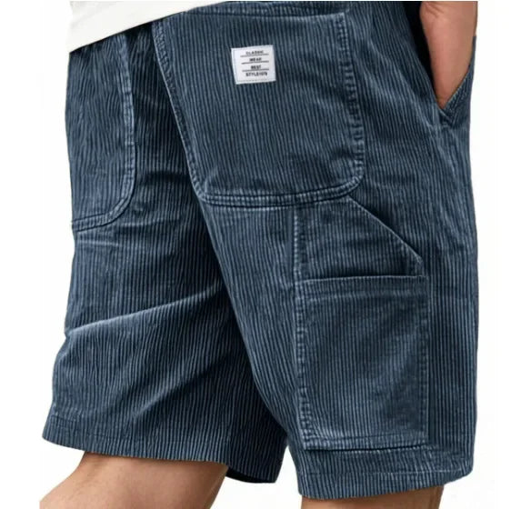 PANTALÓN CORTO CARGO DE PANA PARA HOMBRE
