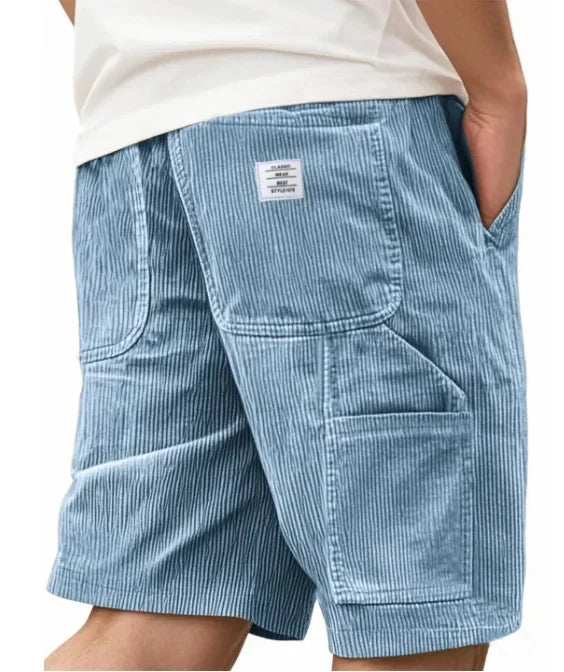 PANTALÓN CORTO CARGO DE PANA PARA HOMBRE