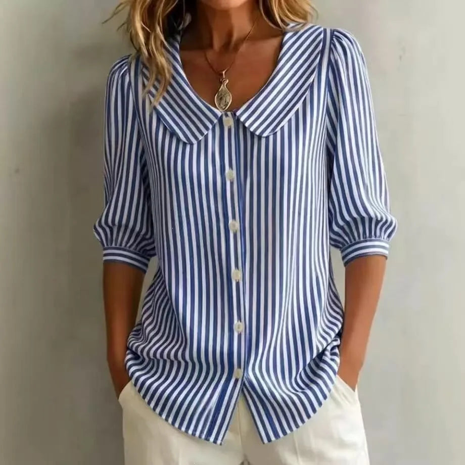 Beatrice | Blusa Casual de Rayas