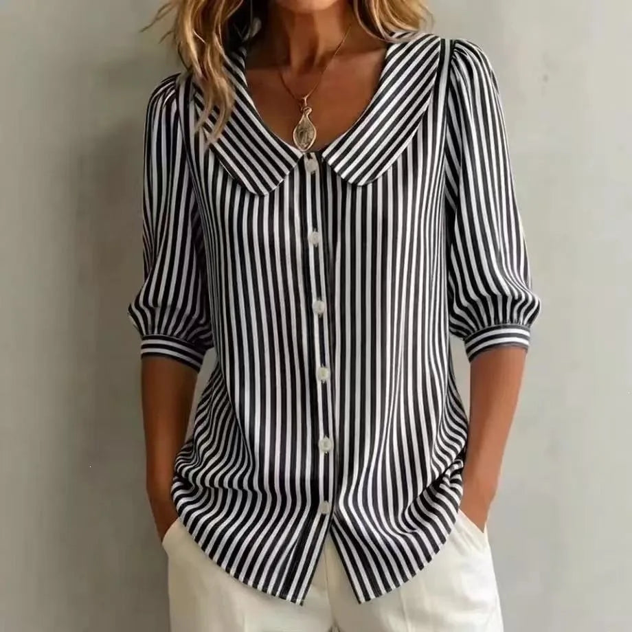 Beatrice | Blusa Casual de Rayas