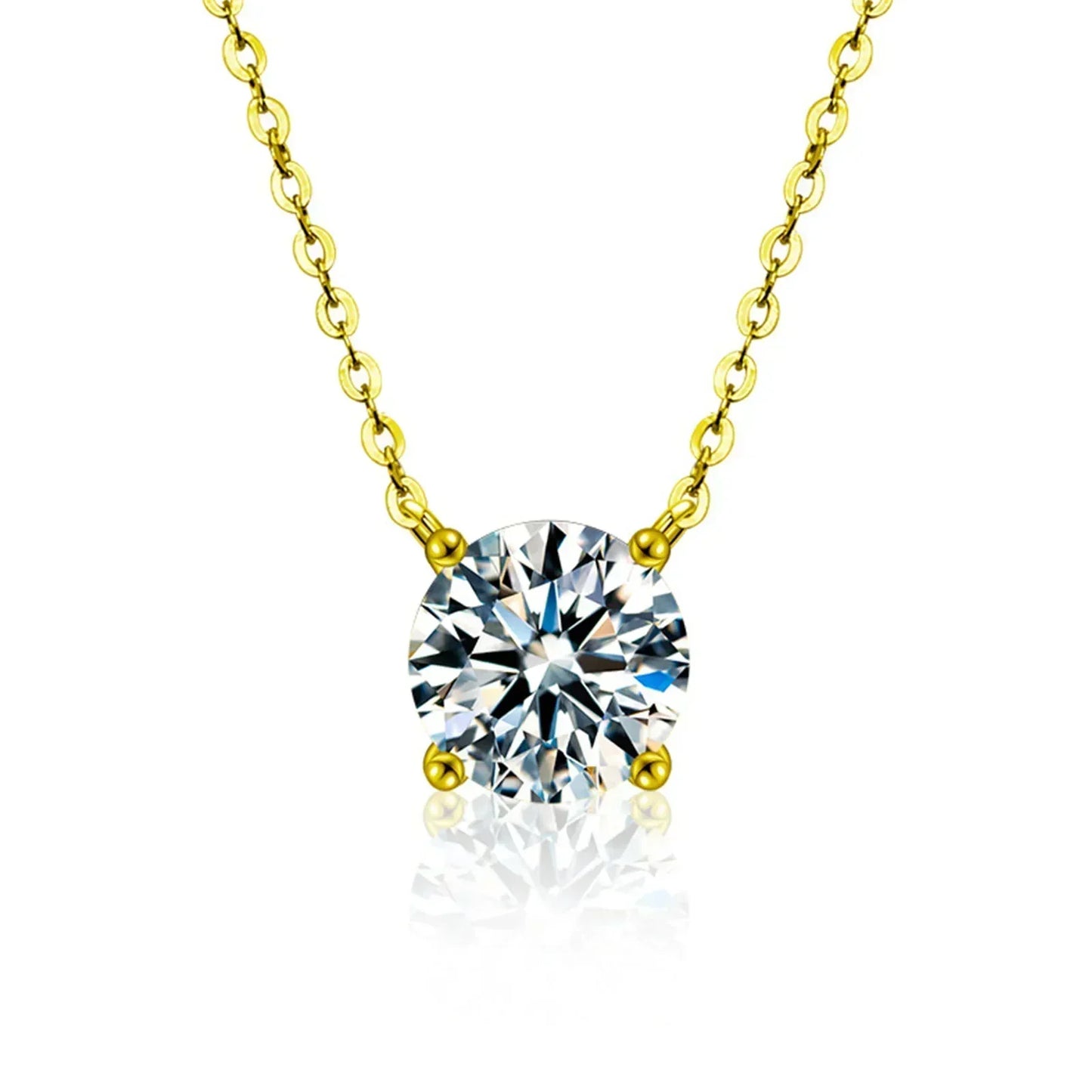 Collier Plaqué Or avec Zircons