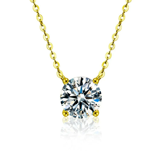 Collier Plaqué Or avec Zircons