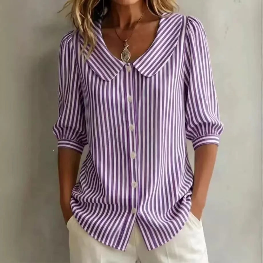 Beatrice | Blusa Casual de Rayas