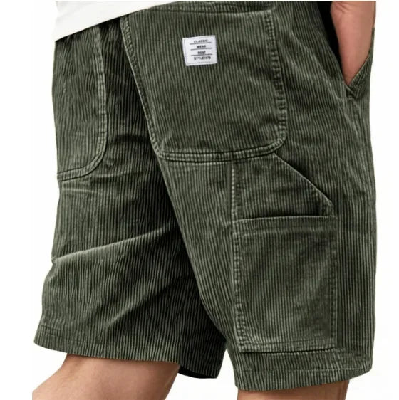 PANTALÓN CORTO CARGO DE PANA PARA HOMBRE