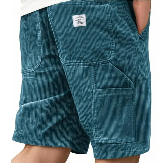 PANTALÓN CORTO CARGO DE PANA PARA HOMBRE