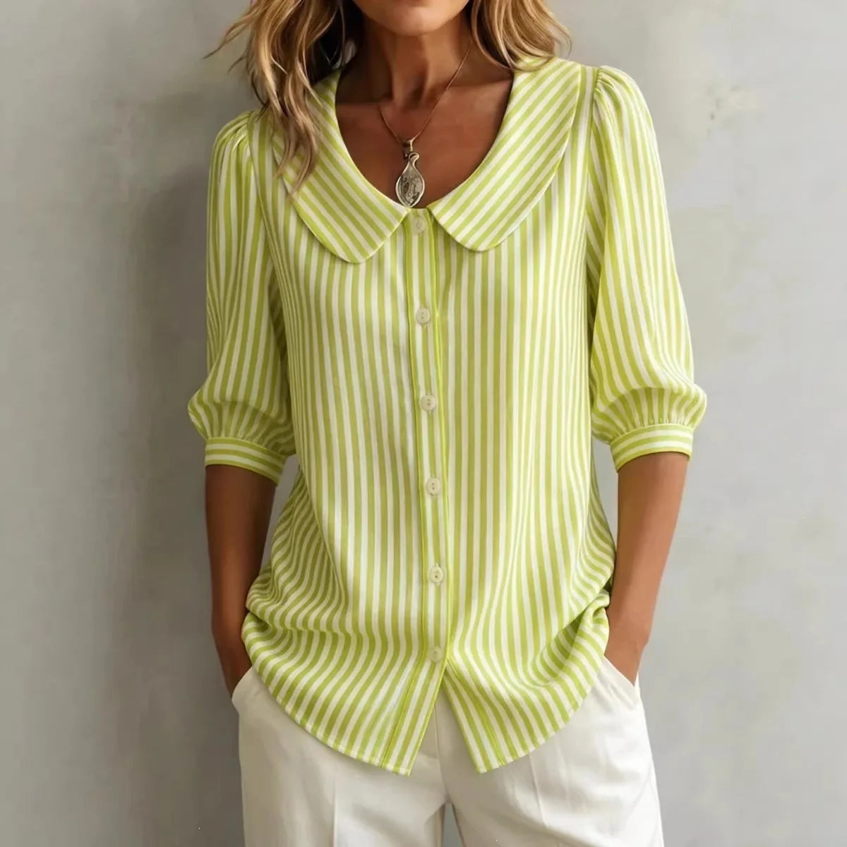 Beatrice | Blusa Casual de Rayas