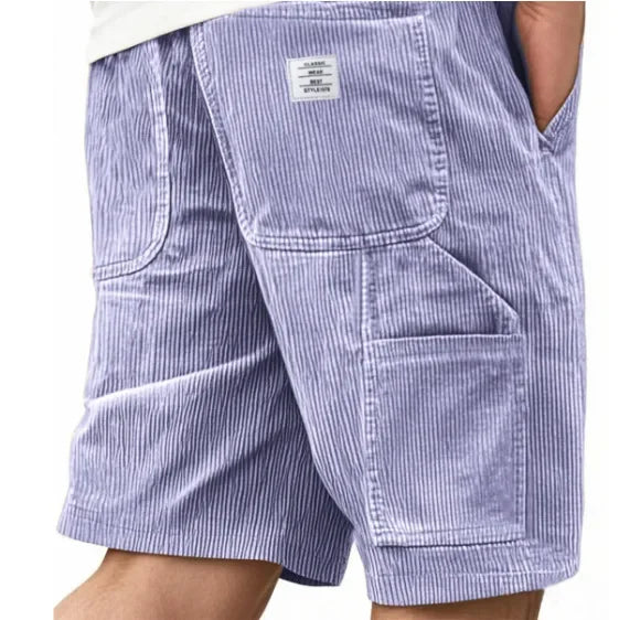 PANTALÓN CORTO CARGO DE PANA PARA HOMBRE