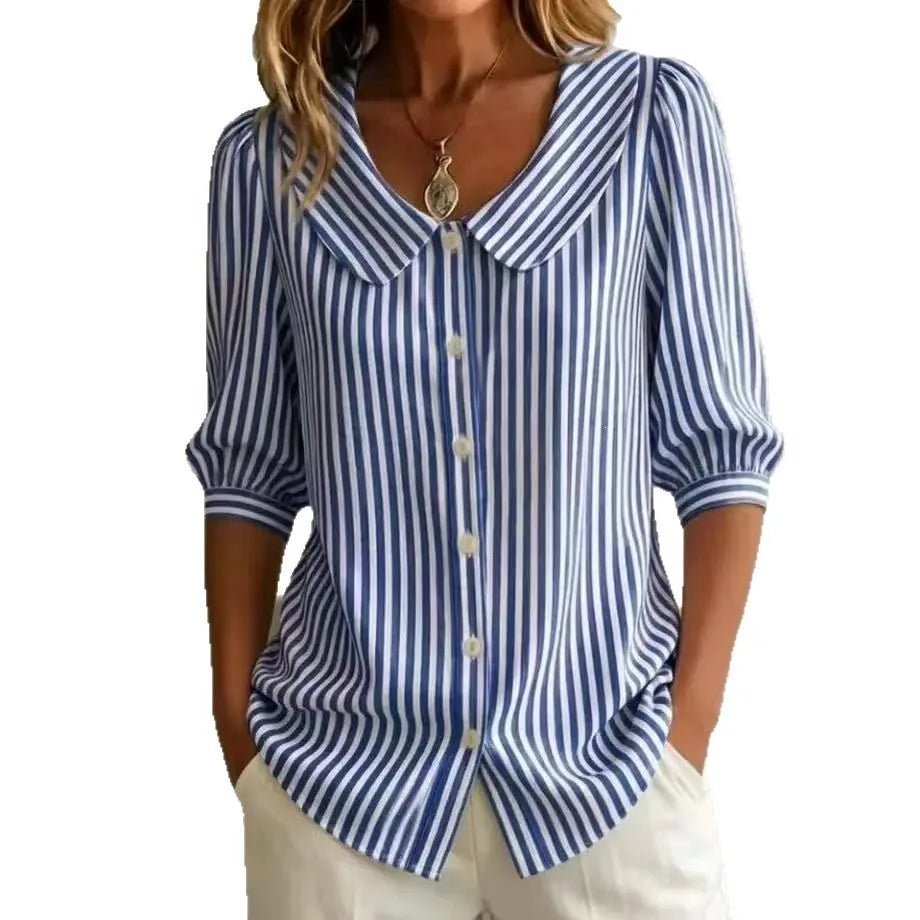 Beatrice | Blusa Casual de Rayas