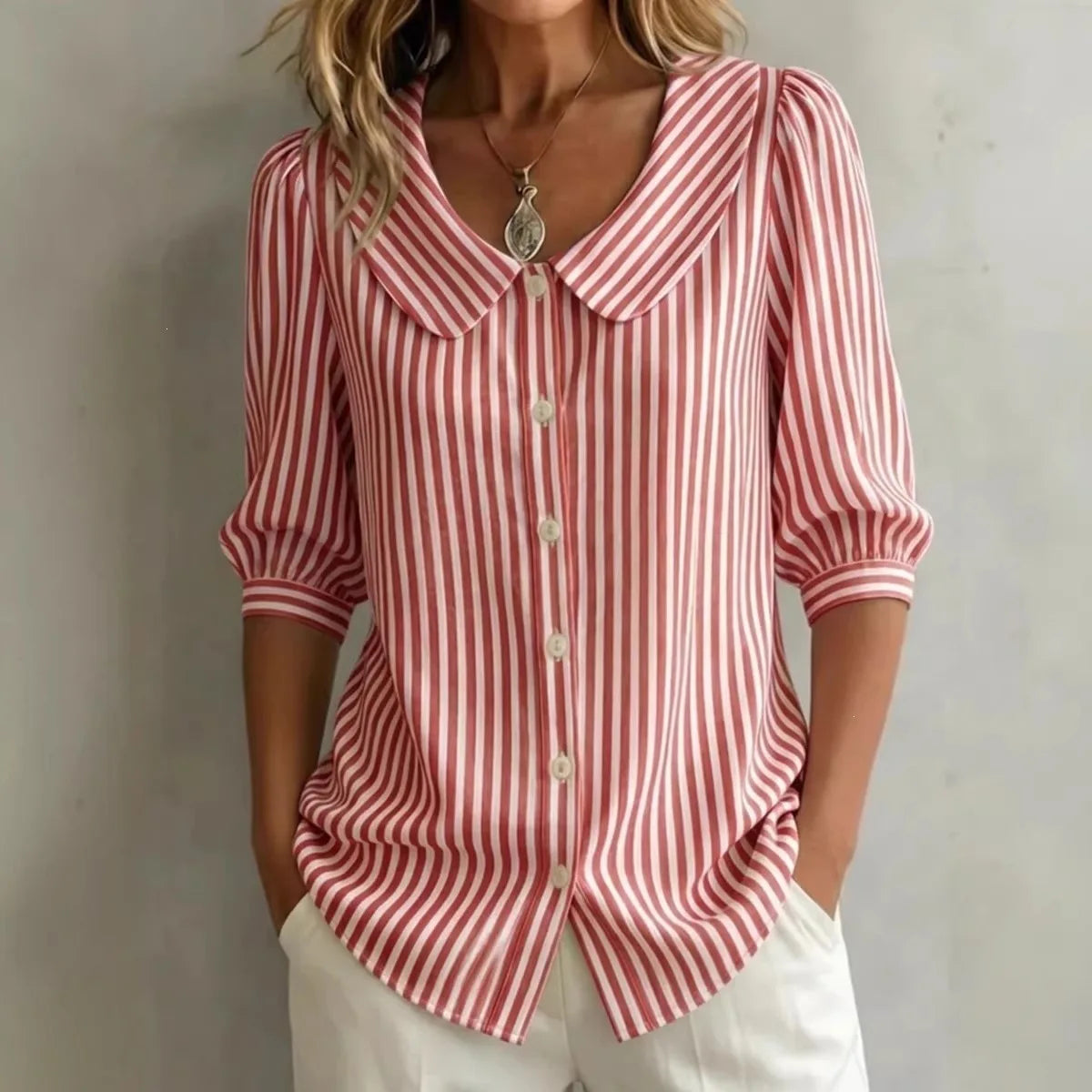 Beatrice | Blusa Casual de Rayas