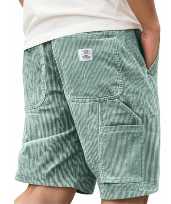 PANTALÓN CORTO CARGO DE PANA PARA HOMBRE