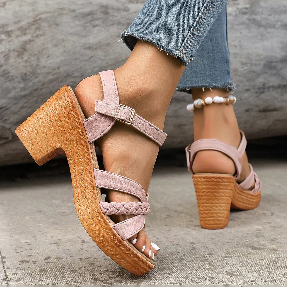 Gianna | Sandalias Clásicas de Tacón Medio
