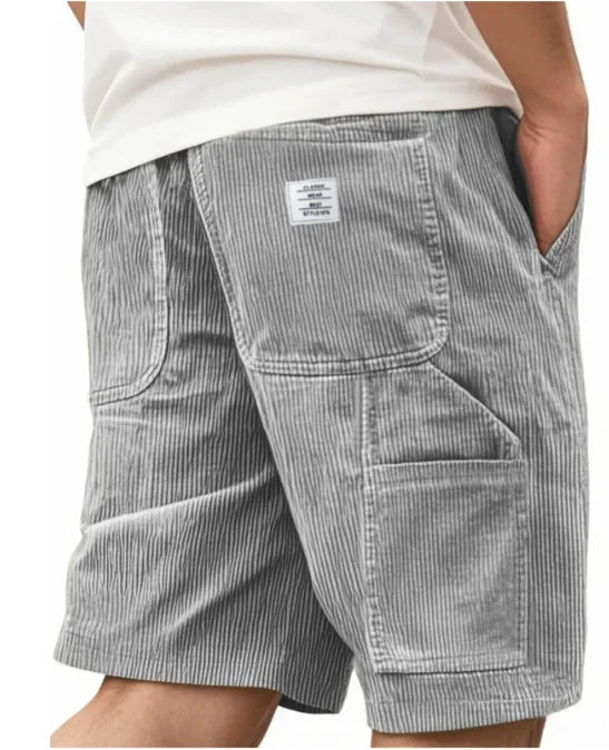 PANTALÓN CORTO CARGO DE PANA PARA HOMBRE