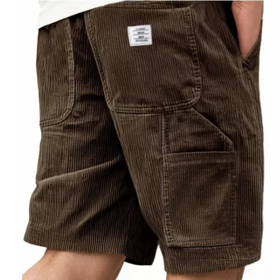 PANTALÓN CORTO CARGO DE PANA PARA HOMBRE