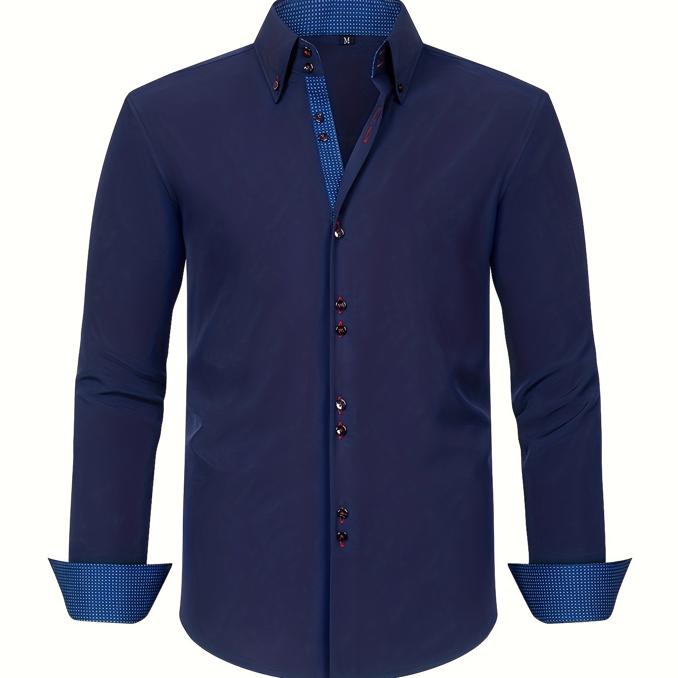 CAMISA ELEGANTE LIGERA CON DETALLES CONTRASTADOS
