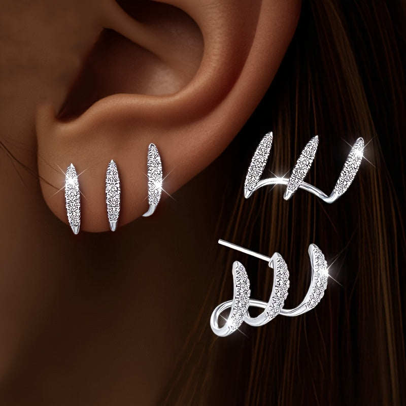 Boucle d'Oreille Triple Élégante