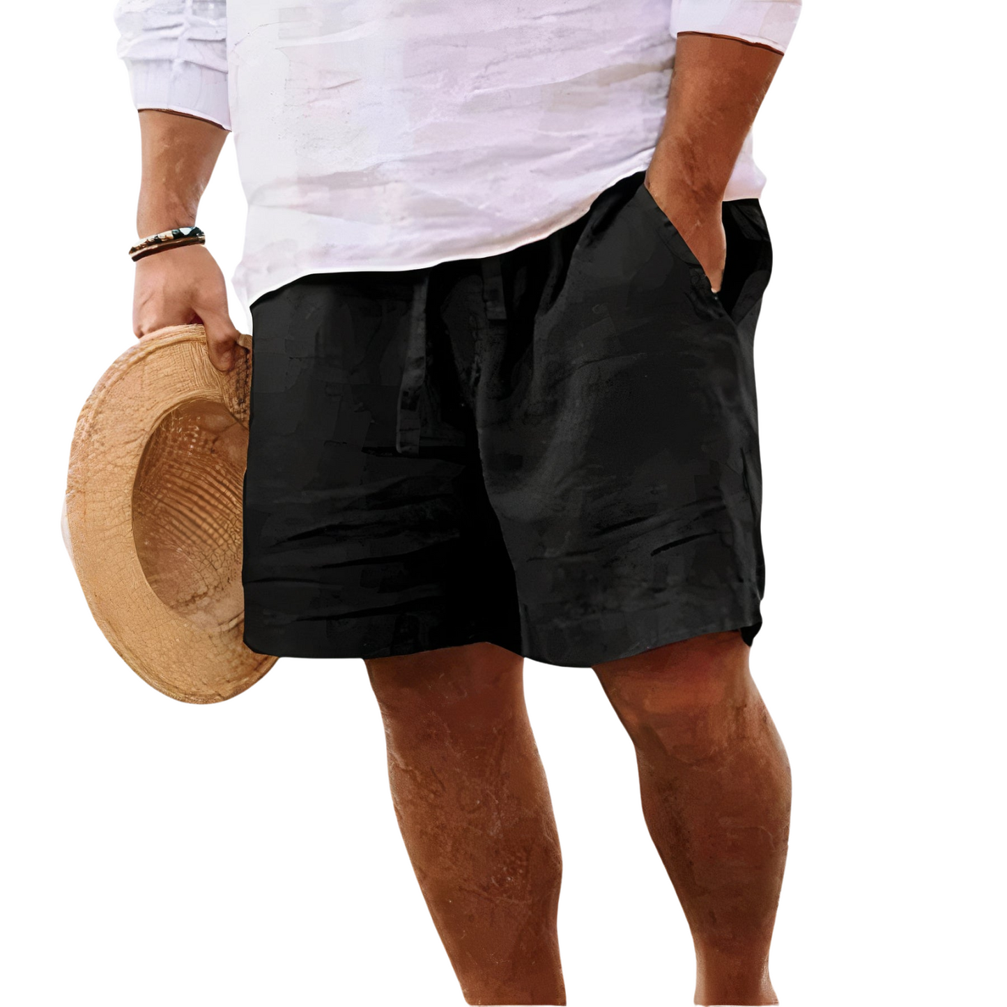 PANTALÓN CORTO DE VERANO EN LINO PARA HOMBRE