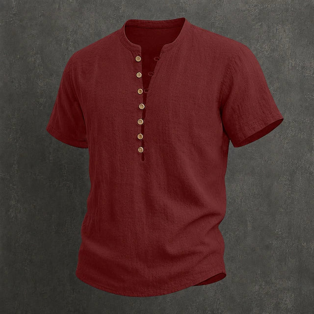 CAMISA DE VERANO CON BOTONES PARA HOMBRE