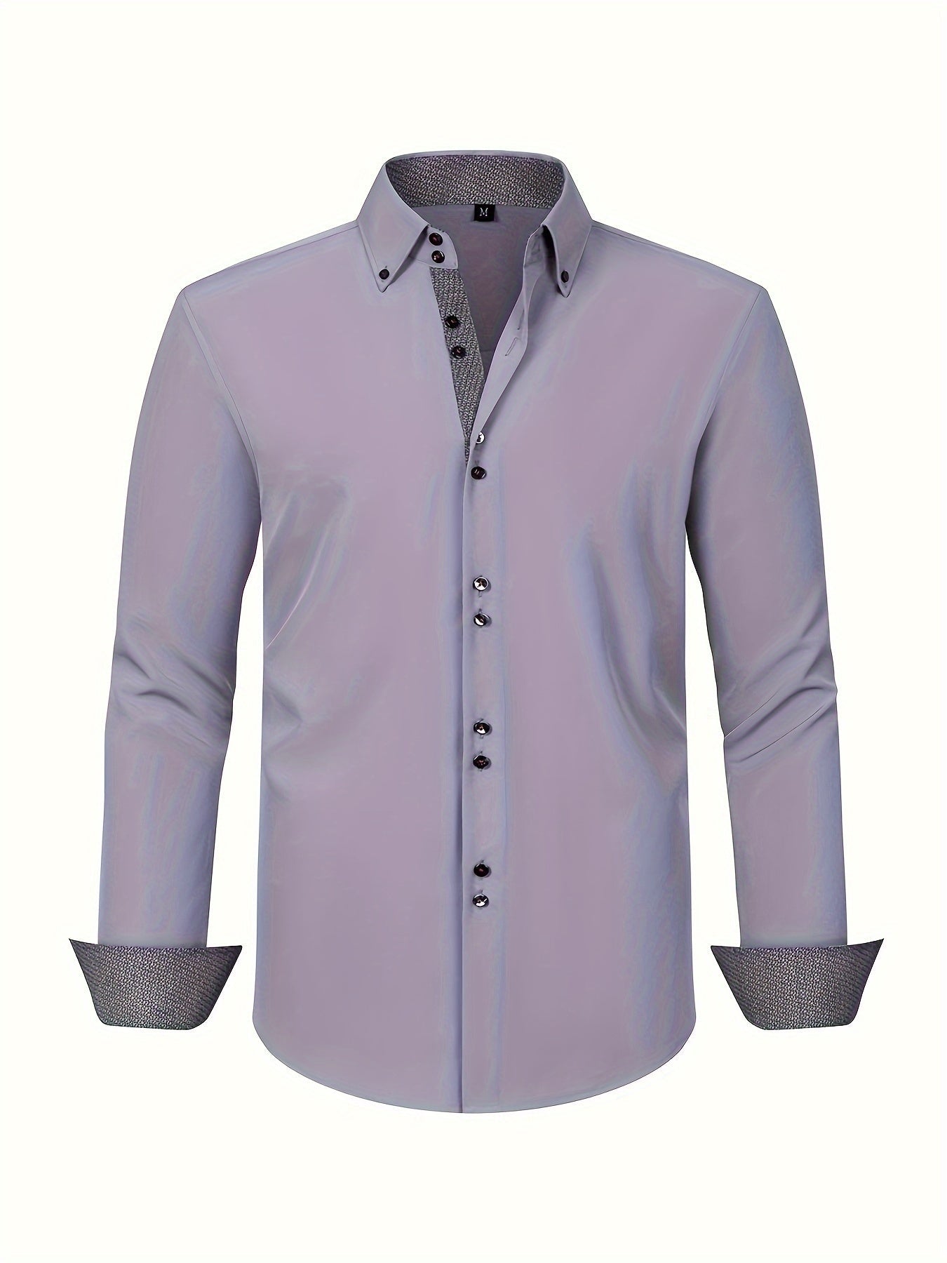 CAMISA ELEGANTE LIGERA CON DETALLES CONTRASTADOS