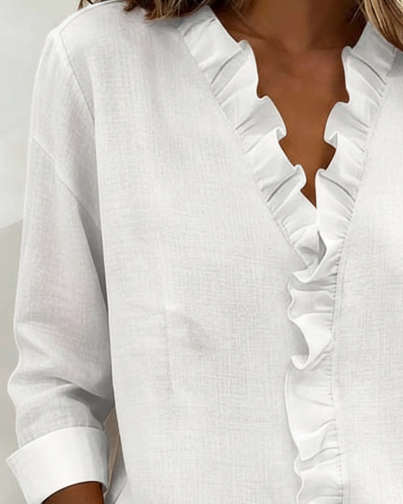 Matilde | Blusa Fruncida con Escote en V
