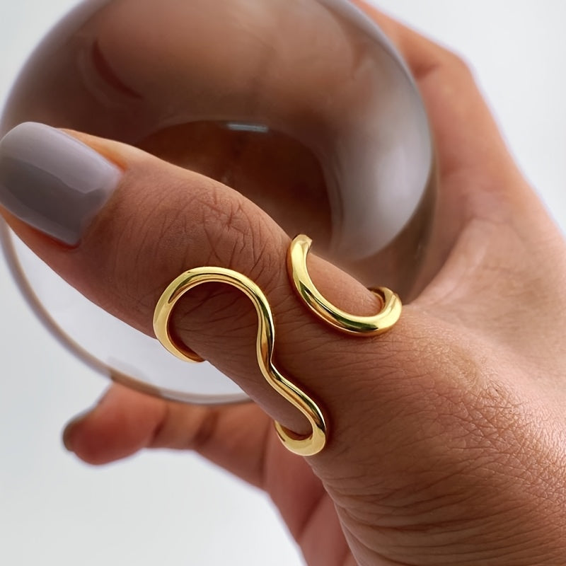 Bague Chic Vague Asymétrique