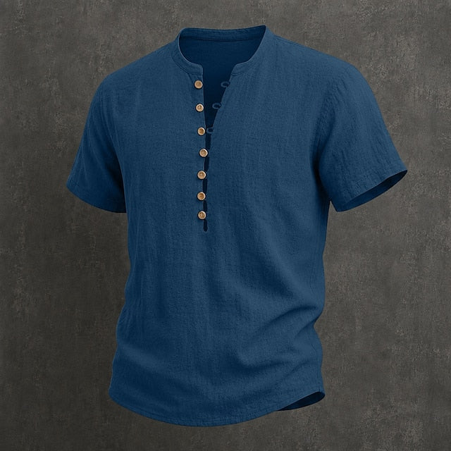 CAMISA DE VERANO CON BOTONES PARA HOMBRE