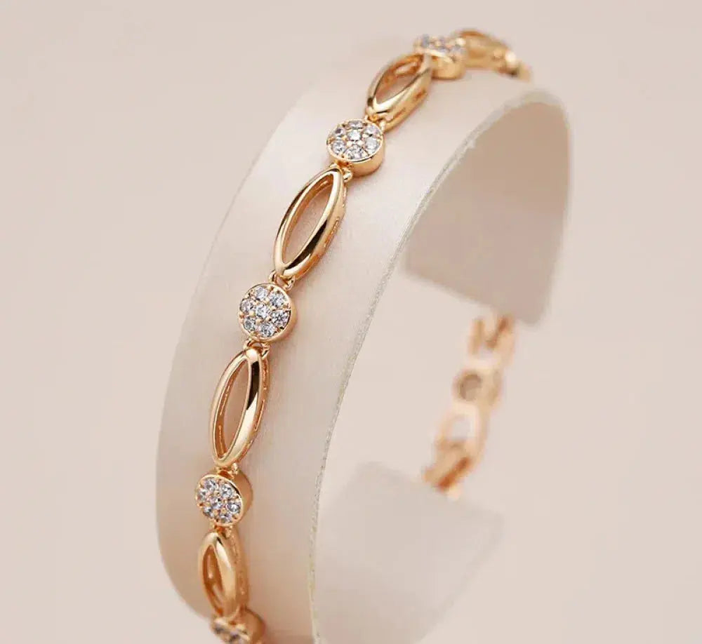 Bracelet Doré Élégant avec Zircons