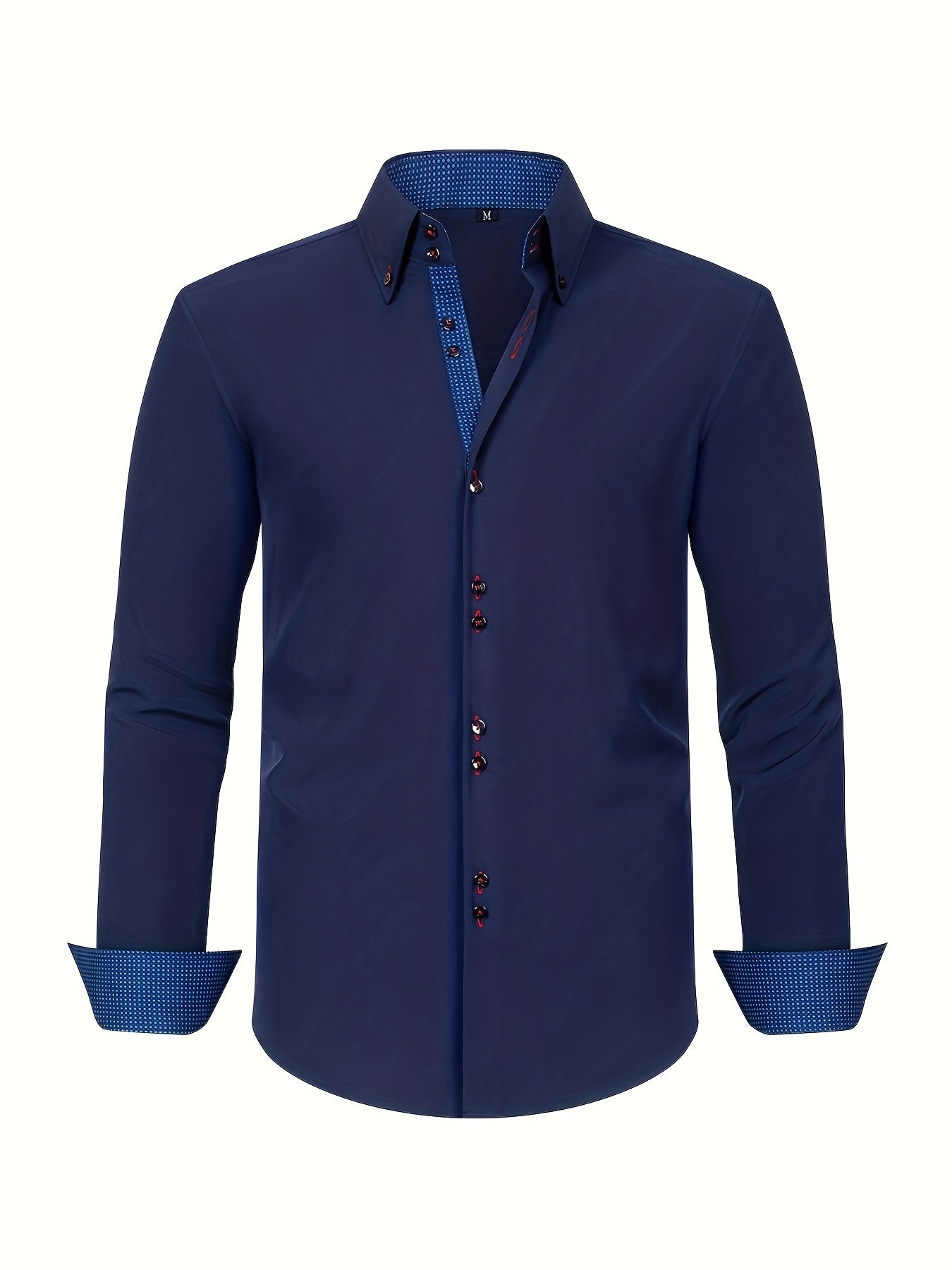 CAMISA ELEGANTE LIGERA CON DETALLES CONTRASTADOS