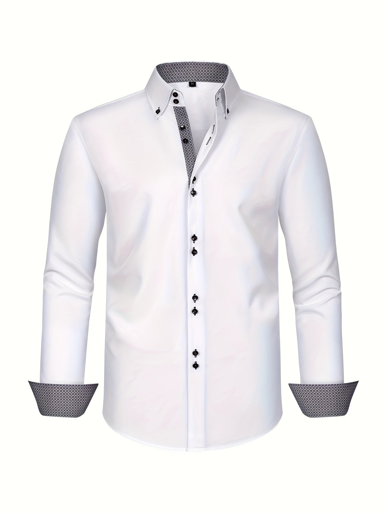 CAMISA ELEGANTE LIGERA CON DETALLES CONTRASTADOS