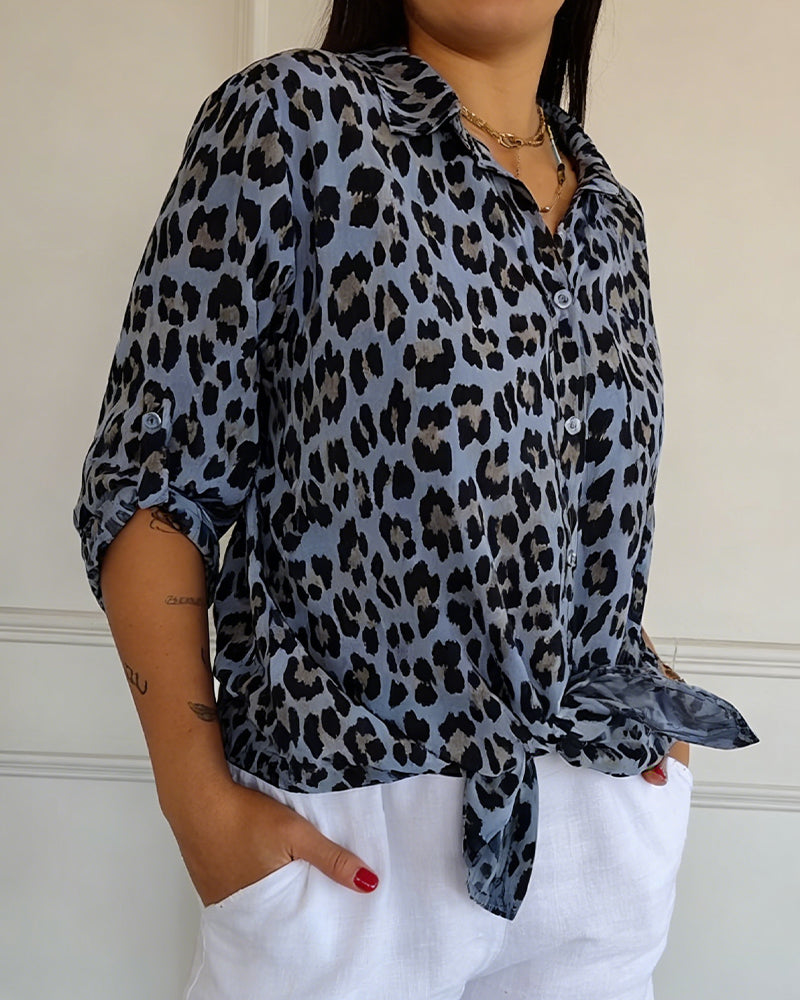 Mirabella | Blusa con Estampado de Leopardo
