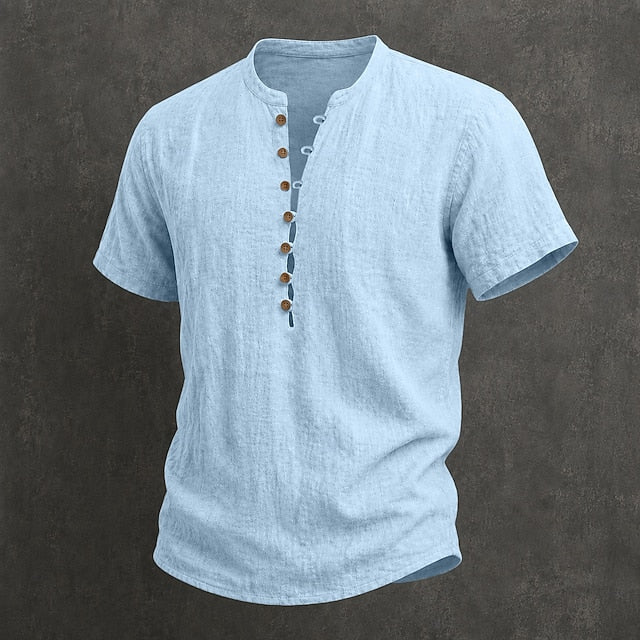 CAMISA DE VERANO CON BOTONES PARA HOMBRE