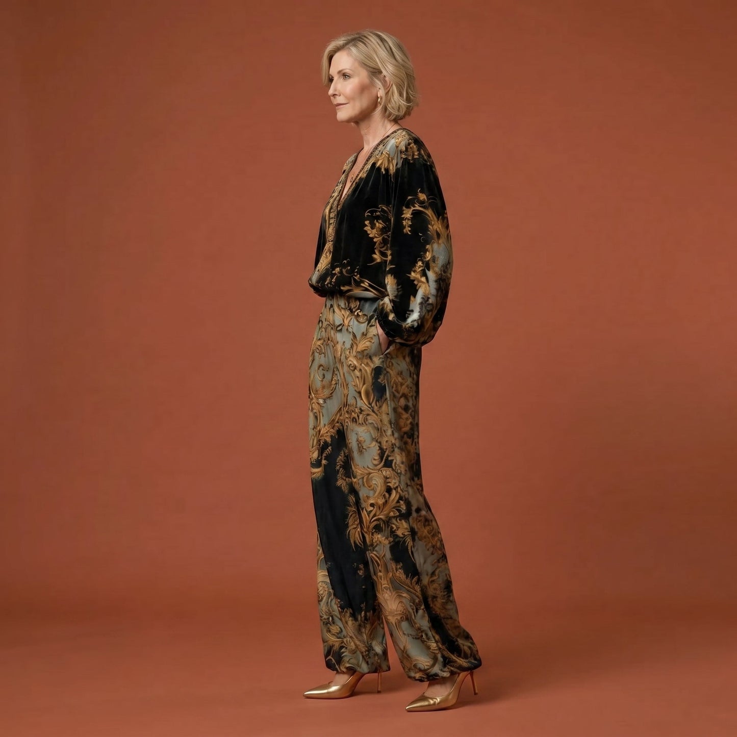 Lorena · Ensemble baroque avec haut à manches longues et pantalon large