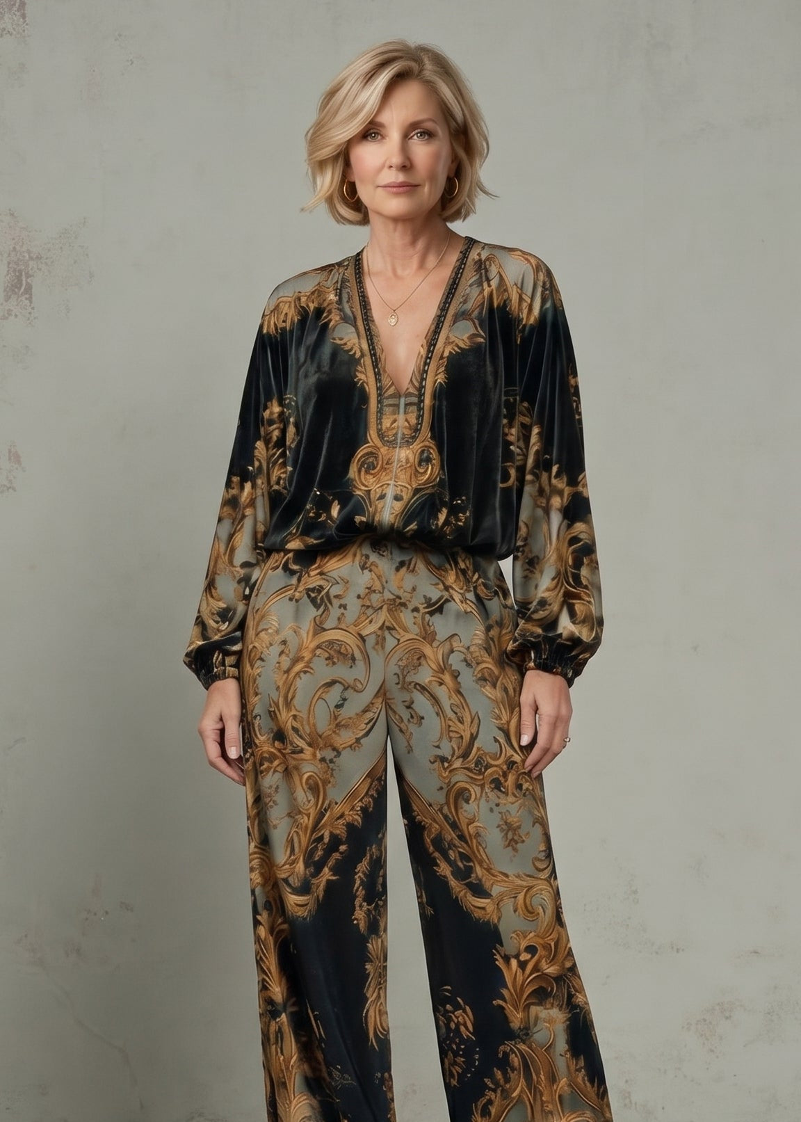 Lorena · Ensemble baroque avec haut à manches longues et pantalon large