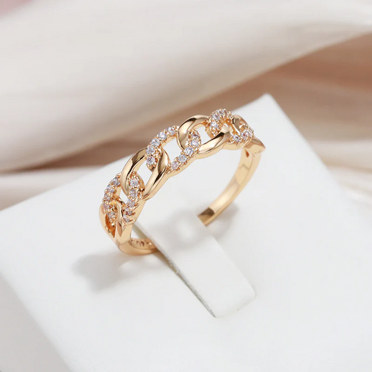 Bague Dorée Maille Chic
