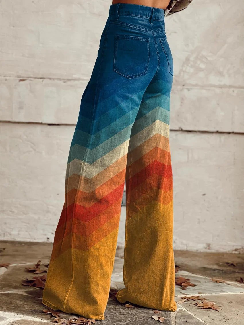 Léna | Pantalon large à fleurs