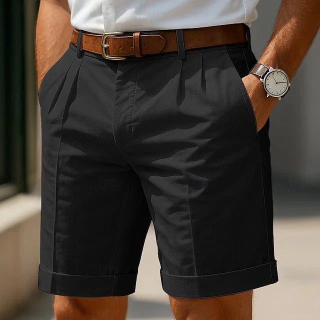 PANTALÓN CORTO DE VERANO PLISADO PARA HOMBRE