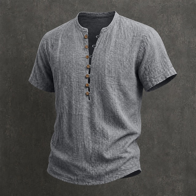 CAMISA DE VERANO CON BOTONES PARA HOMBRE