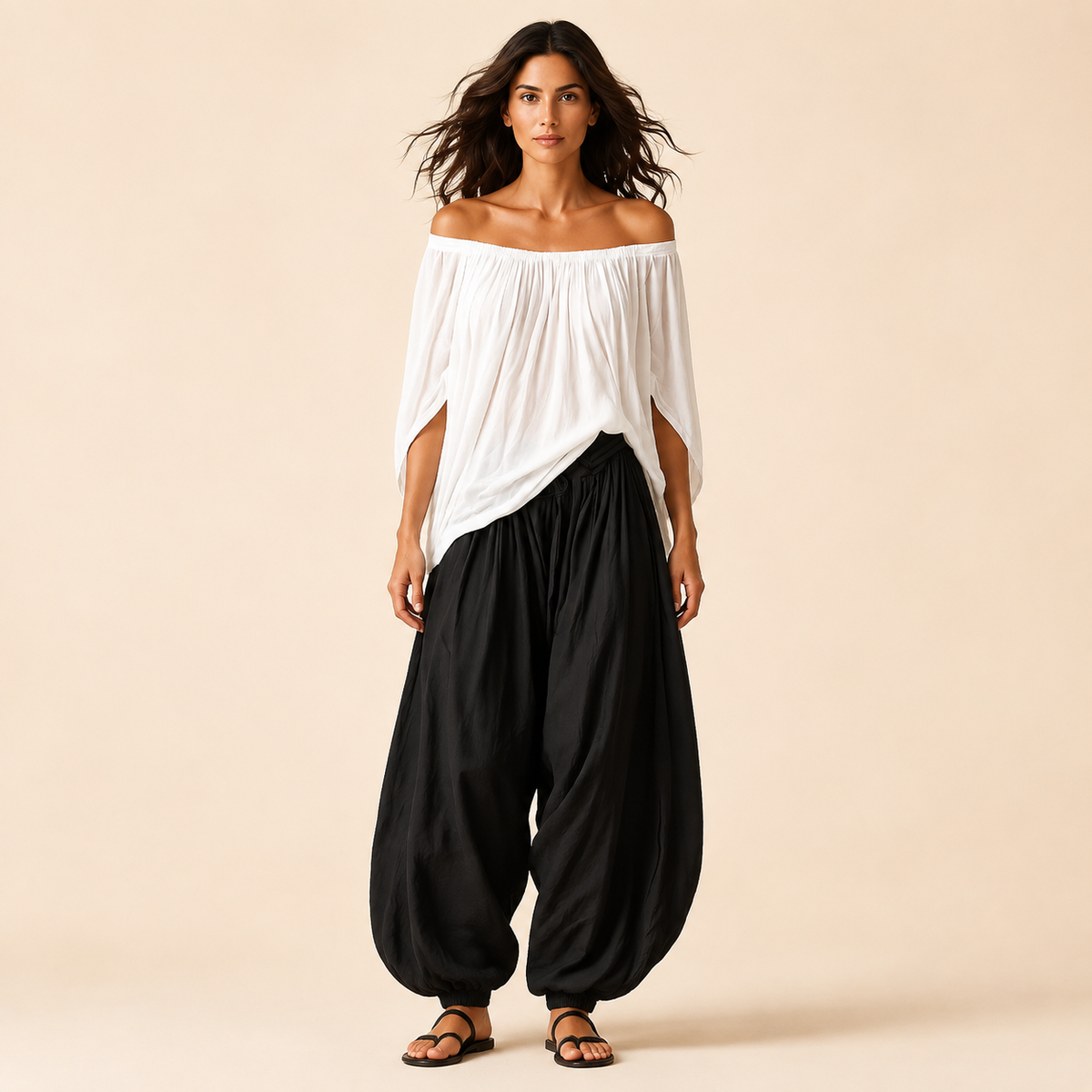 Isabella Ensemble Bohème Fluide – vue intégrale sur fond beige