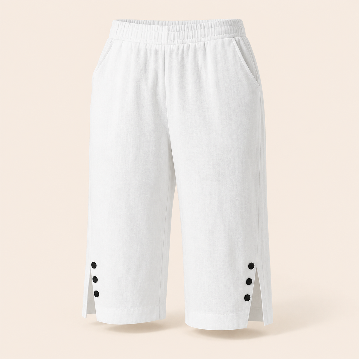 Julia Short léger blanc – produit seul sur fond beige