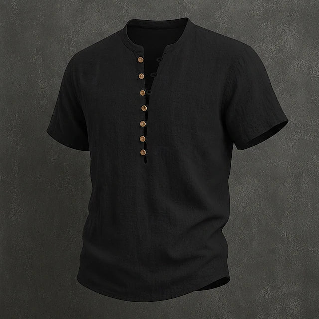 CAMISA DE VERANO CON BOTONES PARA HOMBRE