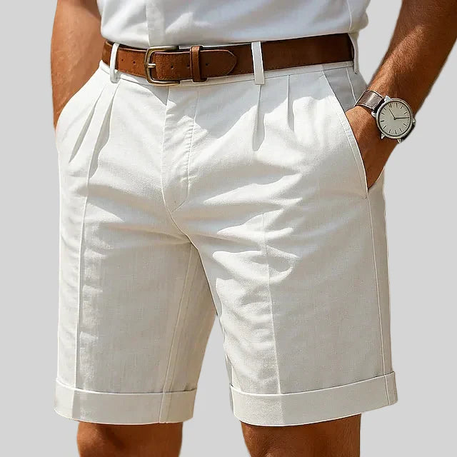 PANTALÓN CORTO DE VERANO PLISADO PARA HOMBRE