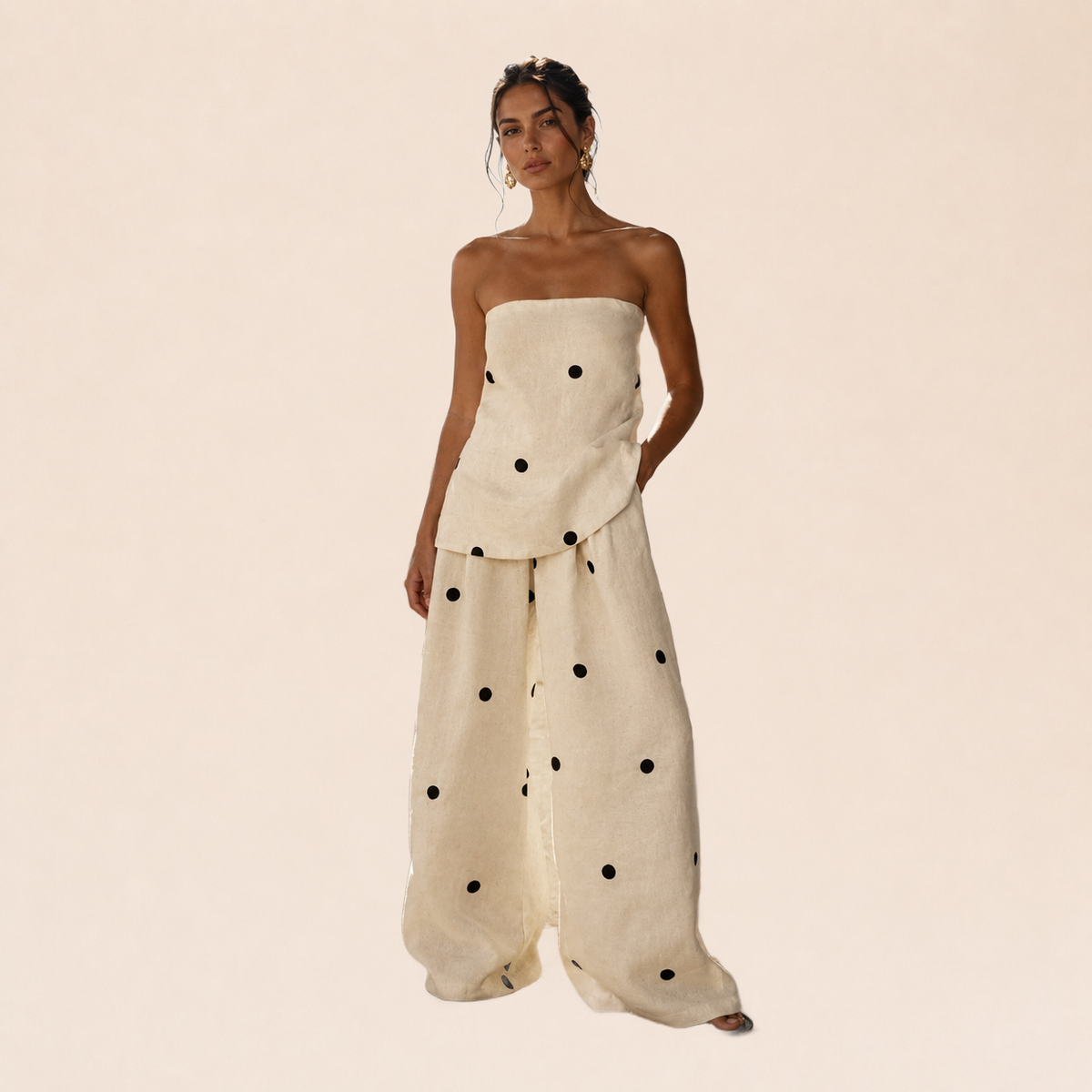 Alma™ | Ensemble méditerranéen à pois sur fond crème Verlanden