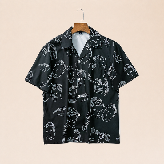 CHEMISE CUBAINE À IMPRIMÉ GRAPHIQUE — portada