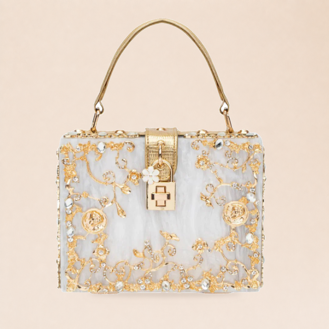 Vittoria | Sac rigide en acrylique sur fond crème Verlanden